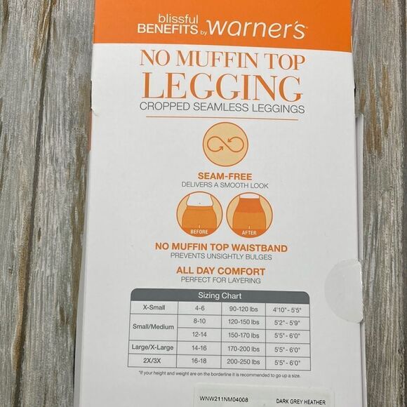 Women’s No Muffin Top Twill Seamless Shaping Cropped Leggings 2-Pack Size XS - Picture 3 of 4